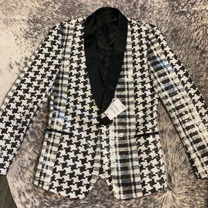 NWT Slim Fit Sequined Blazer
